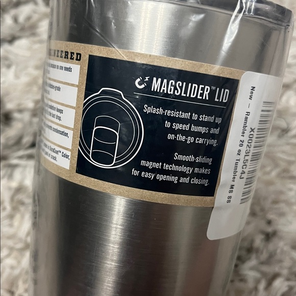 YETI rambler 20oz tumbler. Silver. Magslider lid. New with tags. - Picture 2 of 3
